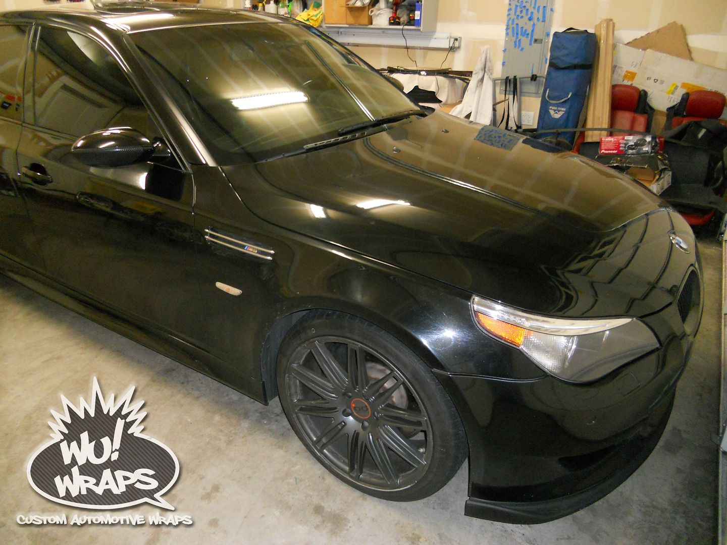 BMW e60 M5 Vvivid Vinyl 4D True R gunmetal CF interior trim vinyl wrap